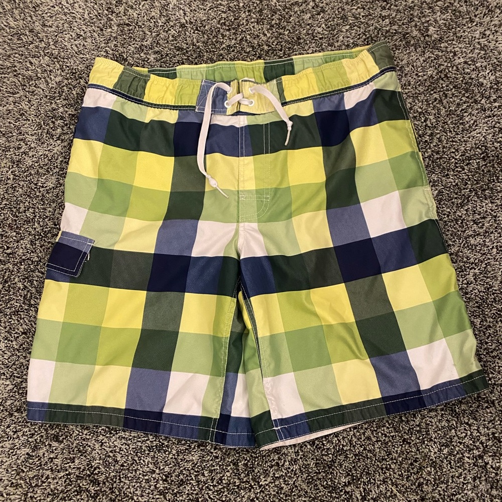 Mossimo Supply Co. Green Plaid Swim Swim Trunks size M item #20